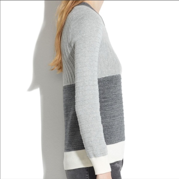 Madewell Ribbed Color Blocked Sweater - Picture 4 of 9